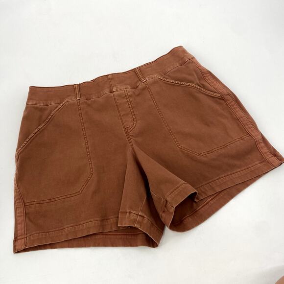 Spanx Denim Stretch Orange shorts - Picture 2 of 4